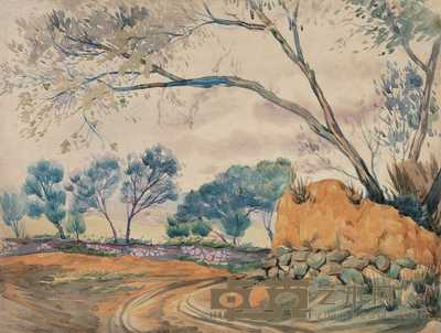 王济远 风景水彩稿 29.5×39cm